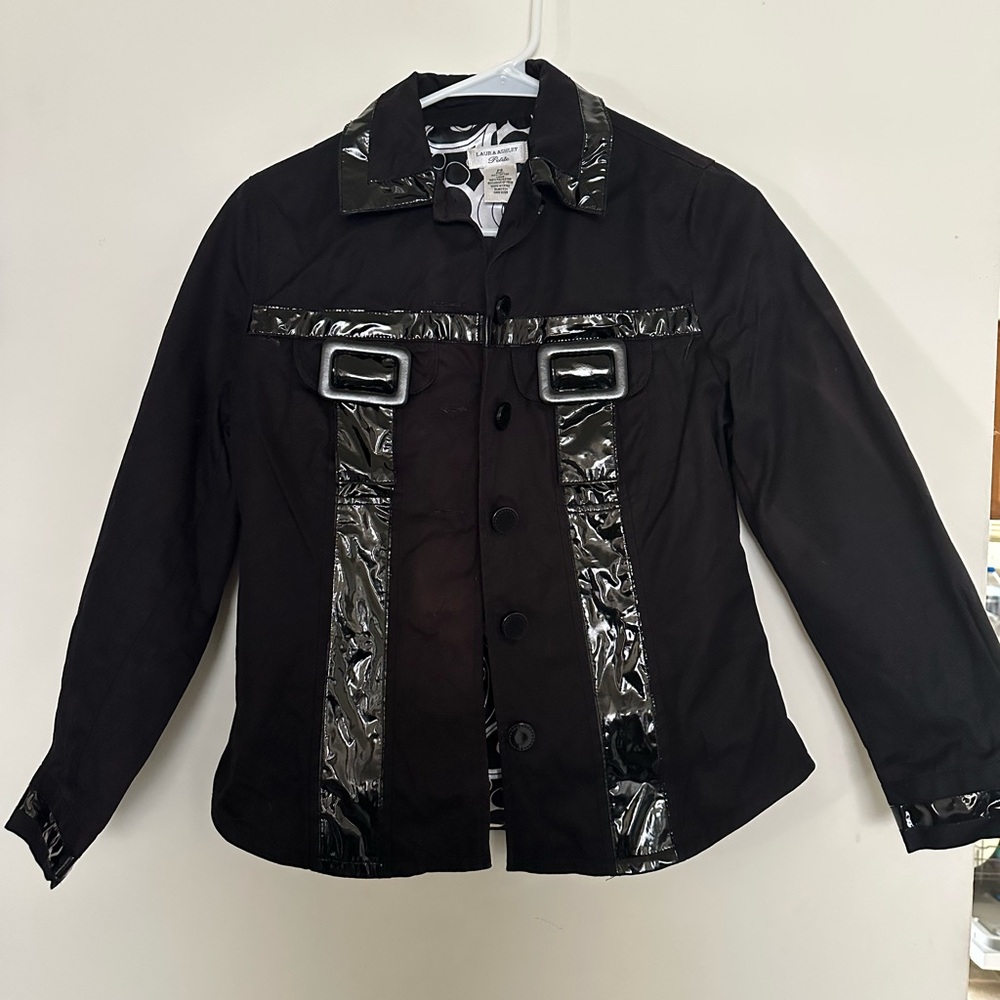 ✨Vintage Laura Ashley Black Buckle Jacket